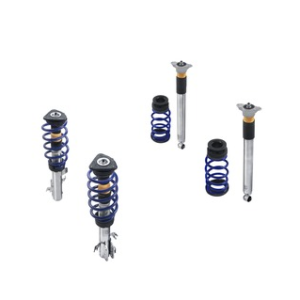 Komplet po višini nastavljive šasije iz nerjavečega jekla, vzmeti v modri barvi Ford Performance